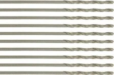 #54 10pc Mini HSS Wire Gauge Twist Drill Bit Metal Working Drilling 0.052" Shank