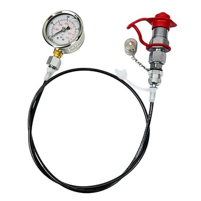 Mess-Set Hydraulik Messschlauch 1m Manometer 400 bar BG3 Stecker 12L Schlauch