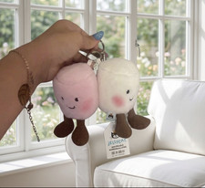 Jellycat Pair of Marshmallows Keychain Cute Plush Bag Charm Gift
