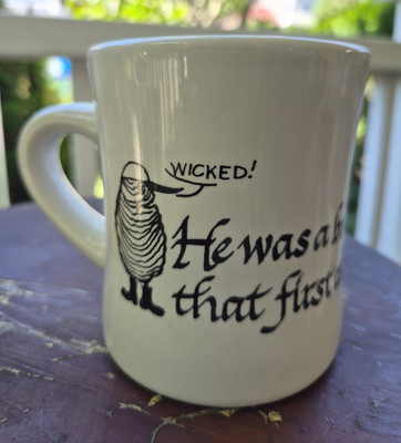 Ceramic Coffee Mug 10 fl oz White/Black Oyster Cartoon Jonathan Swift Quote