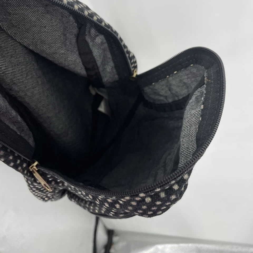 Mini Mochila Jansport Media Pinta Lunares Negra Viaje Concierto Rave Foto 4 de 4