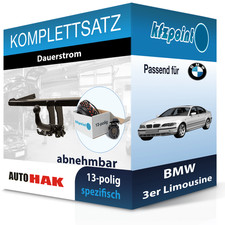Für BMW 3er Limo. 98- AUTO HAK Anhängerkupplung abnehmbar + 13polig E-Satz neu