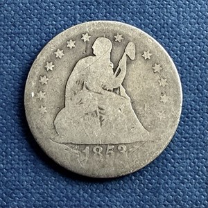 1853 Seated Liberty Quarter Rays and Arrows 90% Silver