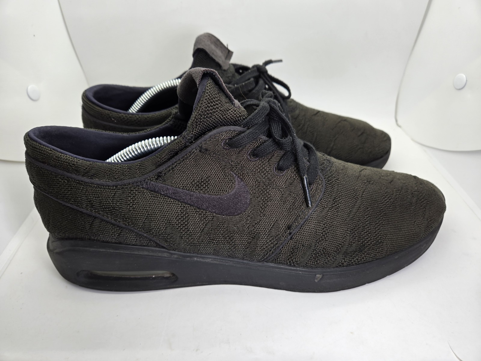 Nike SB Stefan Janoski Max 2 Shoes Men's 10 Triple Black Skateboarding Sneakers