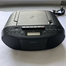 SONY CFD-S70 Stereo Cassette Tape , CD Player Recorder AM/FM Radio Works Great