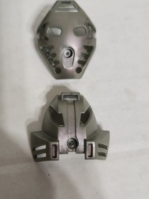 Lego Bionicle Toa Mata Silver Kanohi Kakama & Pakari