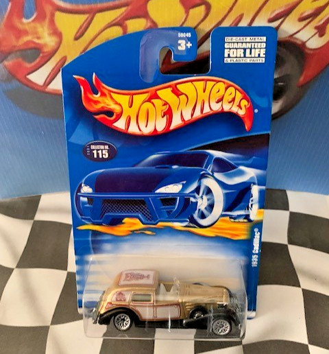 Hot Wheels 2001 Mainline #115 1935 Cadillac GOLD LW Malaysia