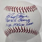 ElRoy Face autographed baseball inscribed 1960 WS Champs 1959 18 Wins 1 Loss MLB