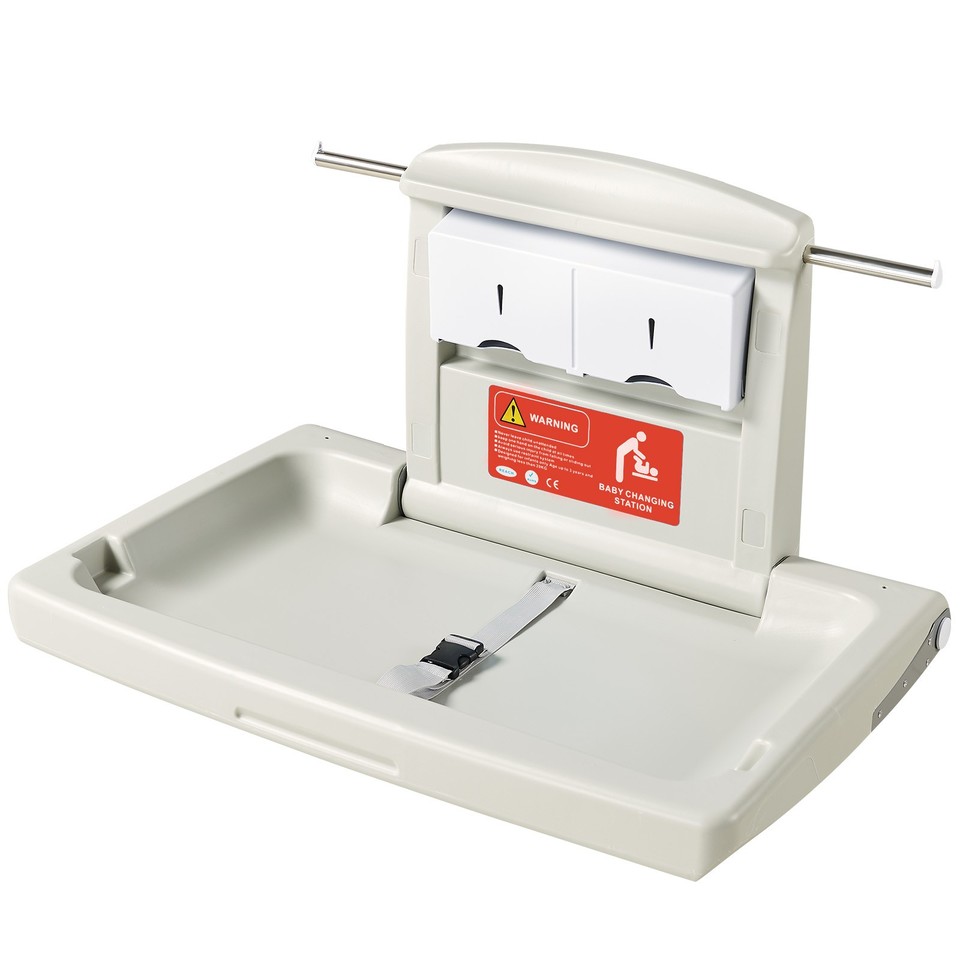 Wall-Mounted Baby Changing Station Horizontal Foldable Diaper Change ...