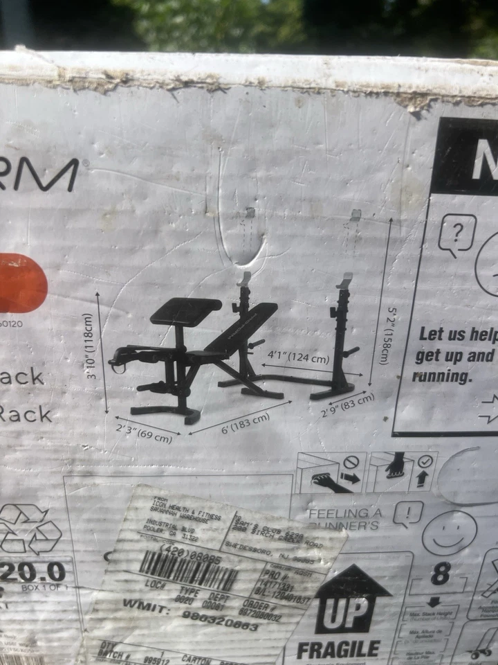 Banco de pesas olímpico con soporte para sentadillas entrenamiento ajustable Foto 4 de 4