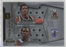 2009 Playoff Contenders Round Numbers Gold /100 Brandon Jennings Chris Paul 7v7