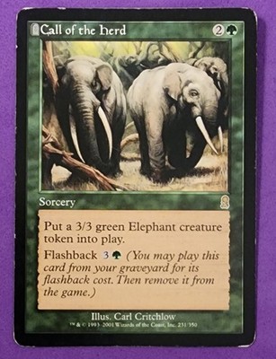 MTG Magic The Gathering - Call of the Herd - Odyssey LP slight edge wear