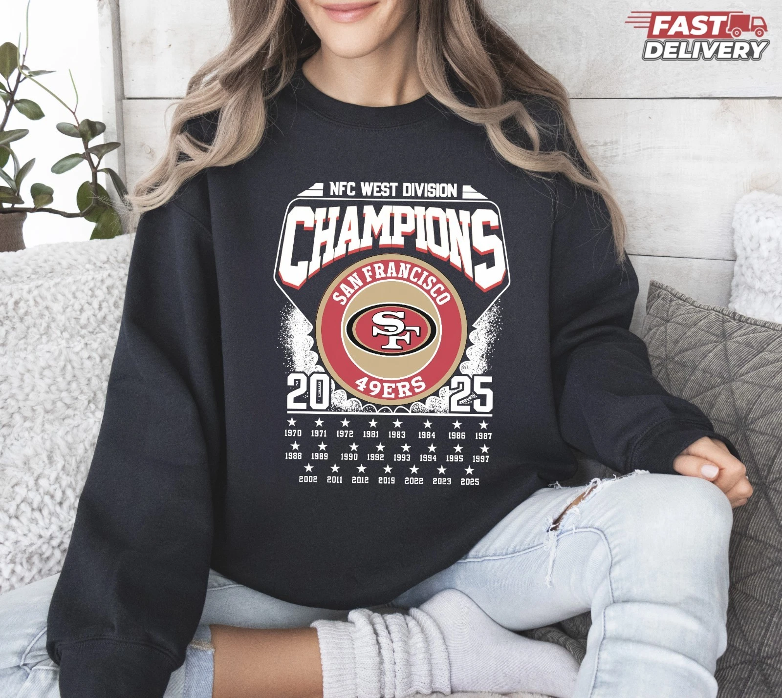 San Francisco 49ers Champions 2025 Sweatshirt