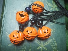 Jack O Lantern Pumpkin Bell Pendant  - Pagan, Wicca,