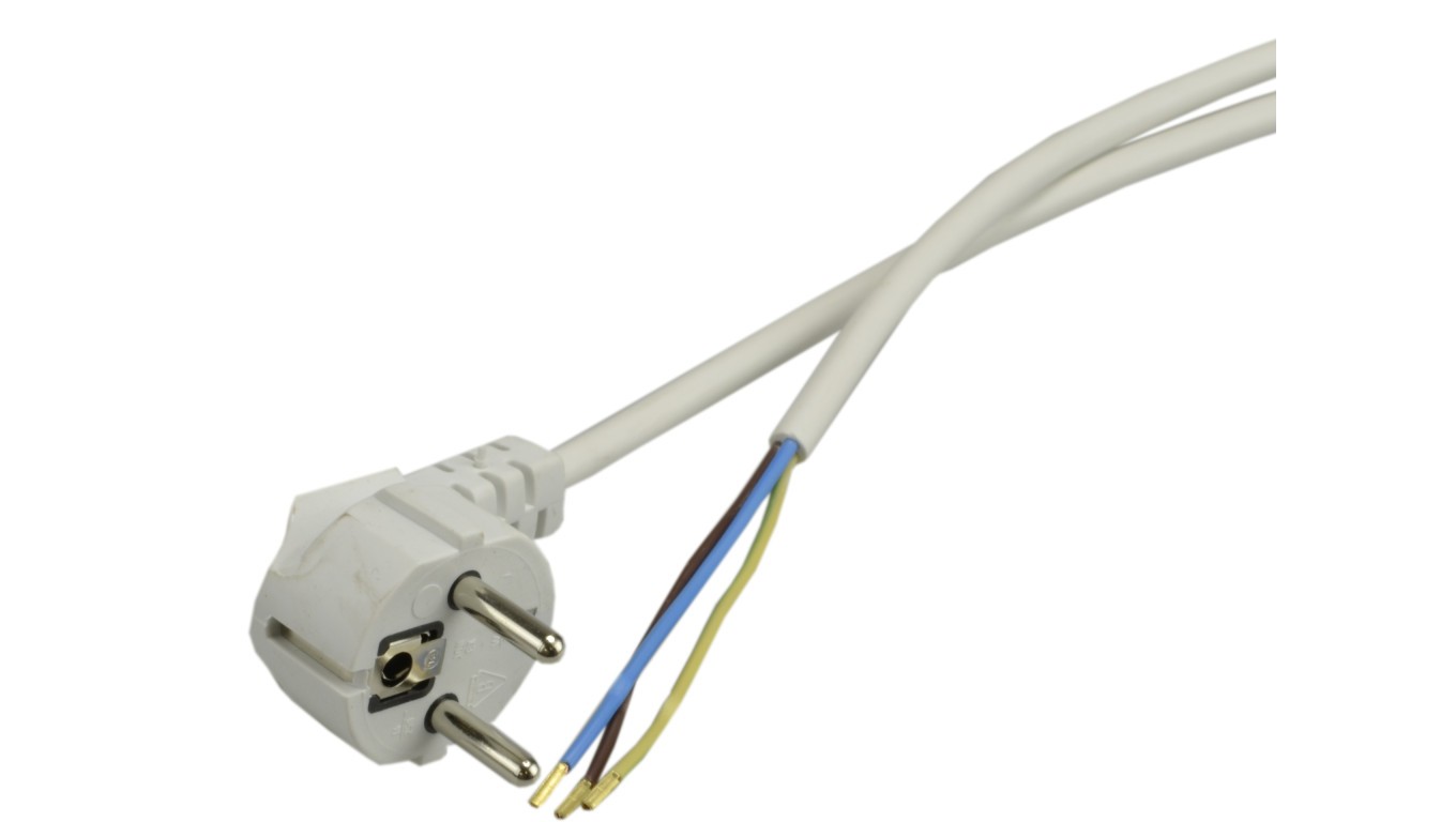 Connection cable with WJ-22 (3x1.5) H05VV-F/3.0m White