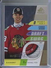 2024-25 Upper Deck SP Game Used Draft Swag Hat 6/25 Connor Bedard #DS-9 02q2