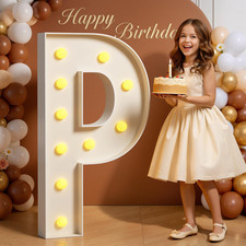Tongjoy Marquee Letters 4 Feet Tall Large Light Up Letters P For Birthday Party