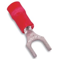 Sta-Kon 18Ra-8F Fork Terminal, 8 Stud Size, 16 Awg, 600 V, Vinyl Insulated,