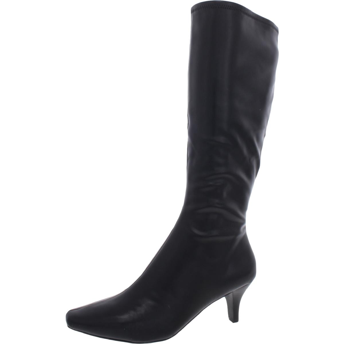 Женские высокие сапоги Impo NAMORAWC черного цвета на высоком каблуке до колена шириной 9 см (C, D, W) BHFO 0627