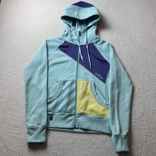 Vintage Volcom Colorblock Multicolor Full Zip Y2K Jacket Hooded Women's Small