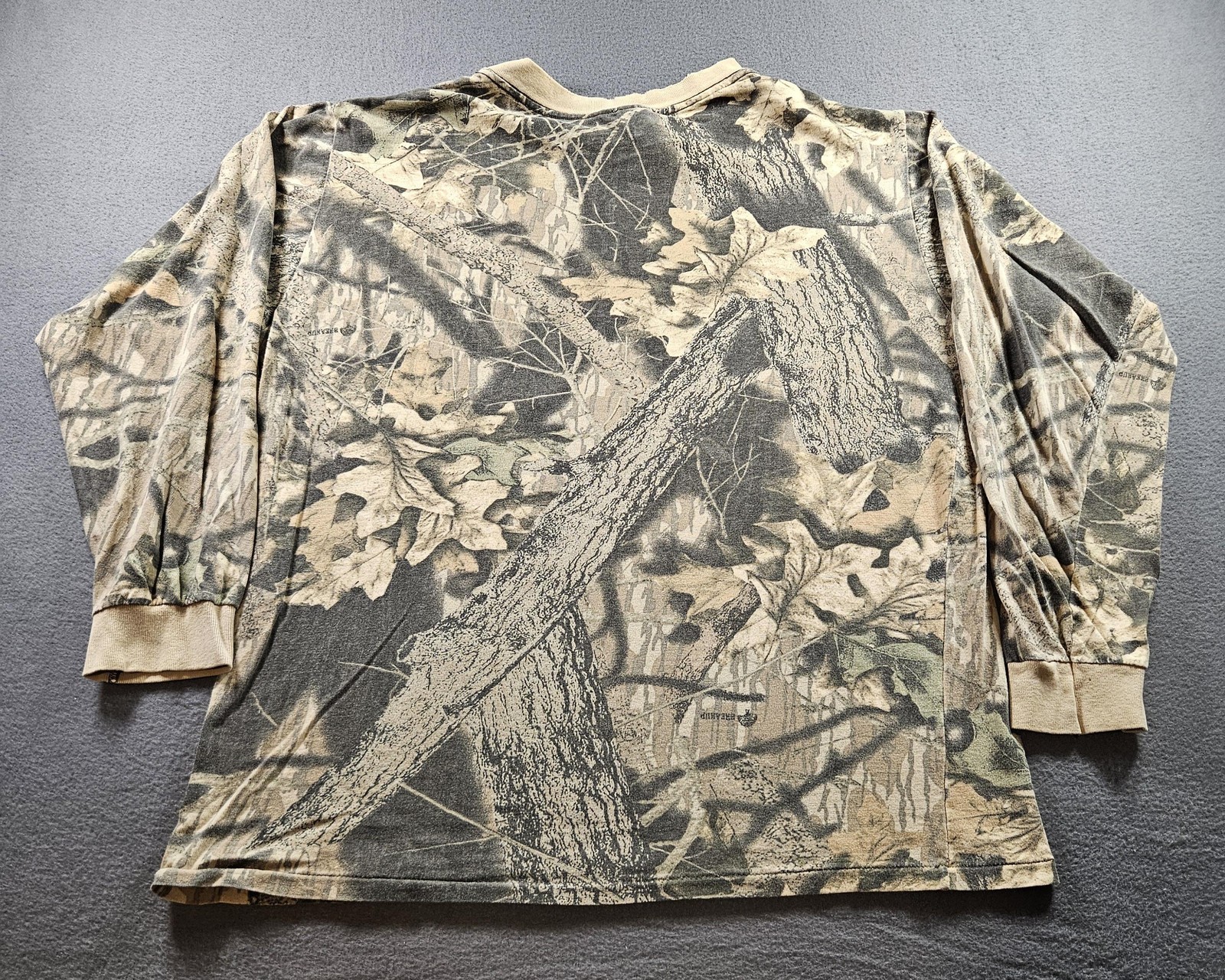 Vintage Mossy Oak Shirt Mens Large Camo Break-Up Long Sleeve Hunting Made in USA