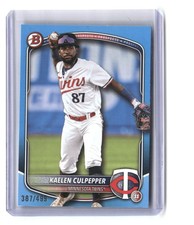 Kaelen Culpepper #/499 2025 Bowman Draft Sky Blue Border