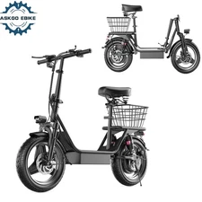 ASKGO Electric Scooter with Seat, Commuter Foldable, 750W 13Ah Battery 20mph