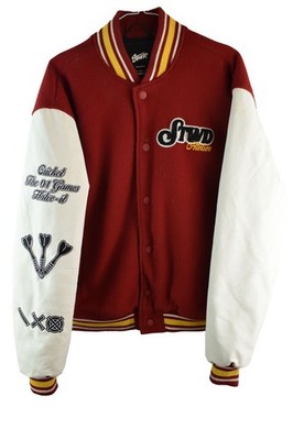 PULL & BEAR SWD Red Varisty Jacket size M Mens Bomber Casual Outdoors Outerwear