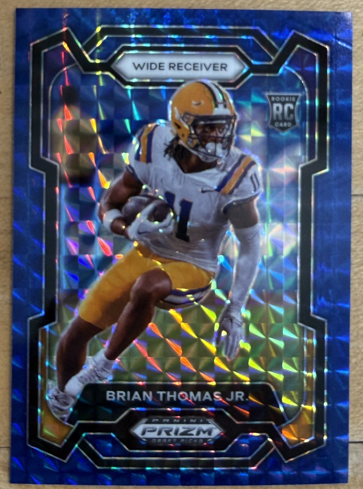 2024 Panini Prizm Draft Picks #118 Brian Thomas Jr. Blue Ice Prizm /99 Rookie RC