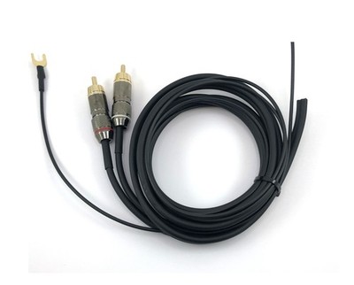 Grundig Cinch Kabel Plattenspieler, Audio Phono mit Masse GND Kabel, Ersatzteil