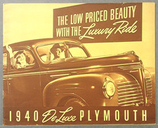 1940 Plymouth Deluxe Sales Catalog 1940 Plymouth Deluxe Sales Catalog
