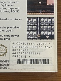 Bonk's Adventure (Nintendo NES) Action & Adventure Video Game Cartridge & Box