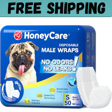 50 Pack Waist Disposable Dog Diapers Male Wraps Belly Bands Pet Soft All Sizes