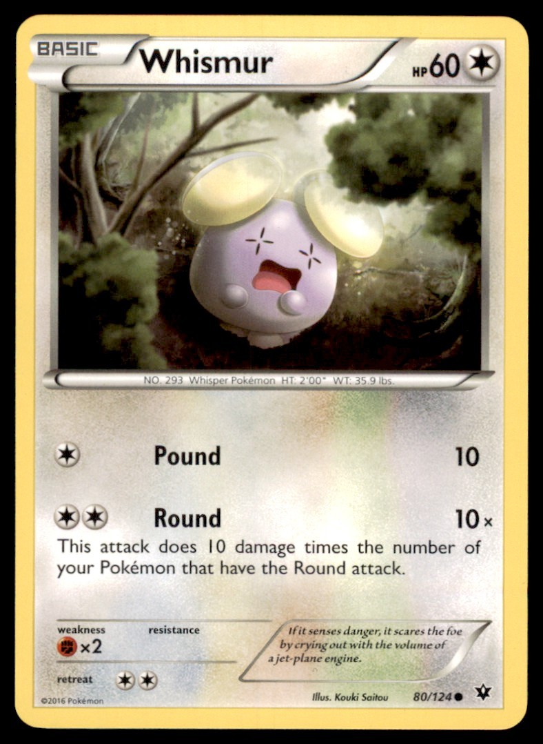 2016 Pokemon XY Fates Collide Whismur English #80