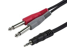 Monoprice 601045 1/8 Inch TRS Male to Dual 1/4 Inch TS Male Cable - 5 Feet-