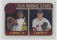 2018 Topps Heritage Rookie Stars Chrome 98/999 Kyle Martin Rafael Devers 11ff