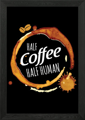 Halb Kaffee halb Mensch gerahmtes Wandbild Poster Leinwanddruck Bild