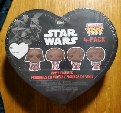 FUNKO Pocket POP! Star Wars Disney Valentines Day 4Pk Vinyl 2'' Figures Chocolate