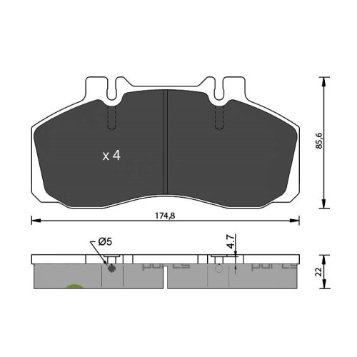 Plaquettes de frein à disque Iveco Daily Seven Parts SVP13650 avant