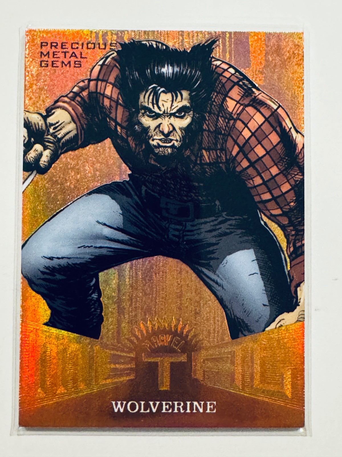 2017 Fleer Ultra Spider-Man Metal BRONZE PMG MM33 WOLVERINE #37/199 Insert💥💥