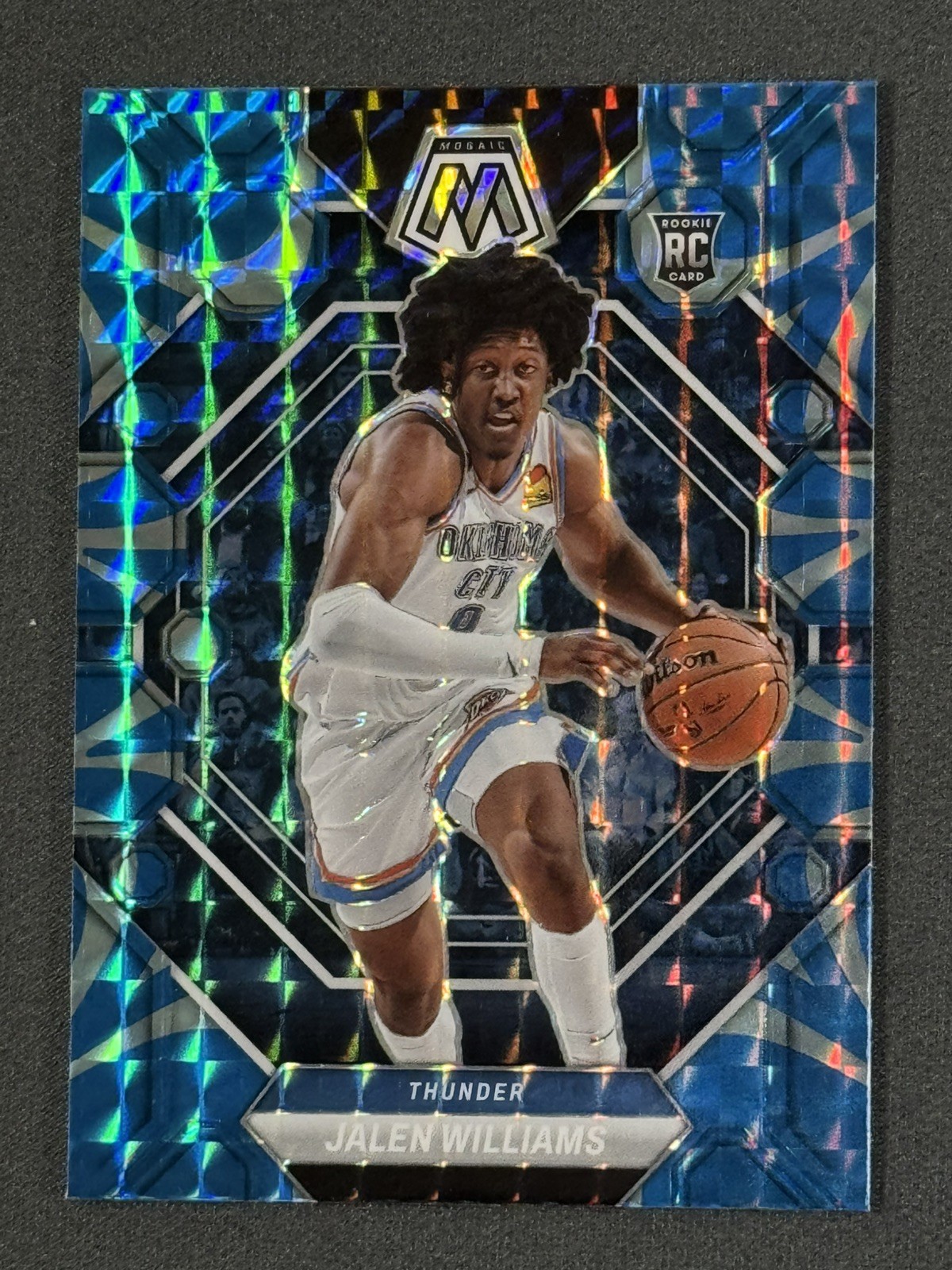 2022-23 Panini Mosaic - Rookies Jalen Williams #217 Reactive Blue Mosaic...