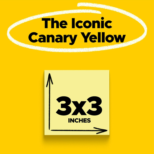 Post-It Super Sticky Notes Yellow 76X76Mm 3321-SSCY (Pack of 3) - Picture 2 of 9