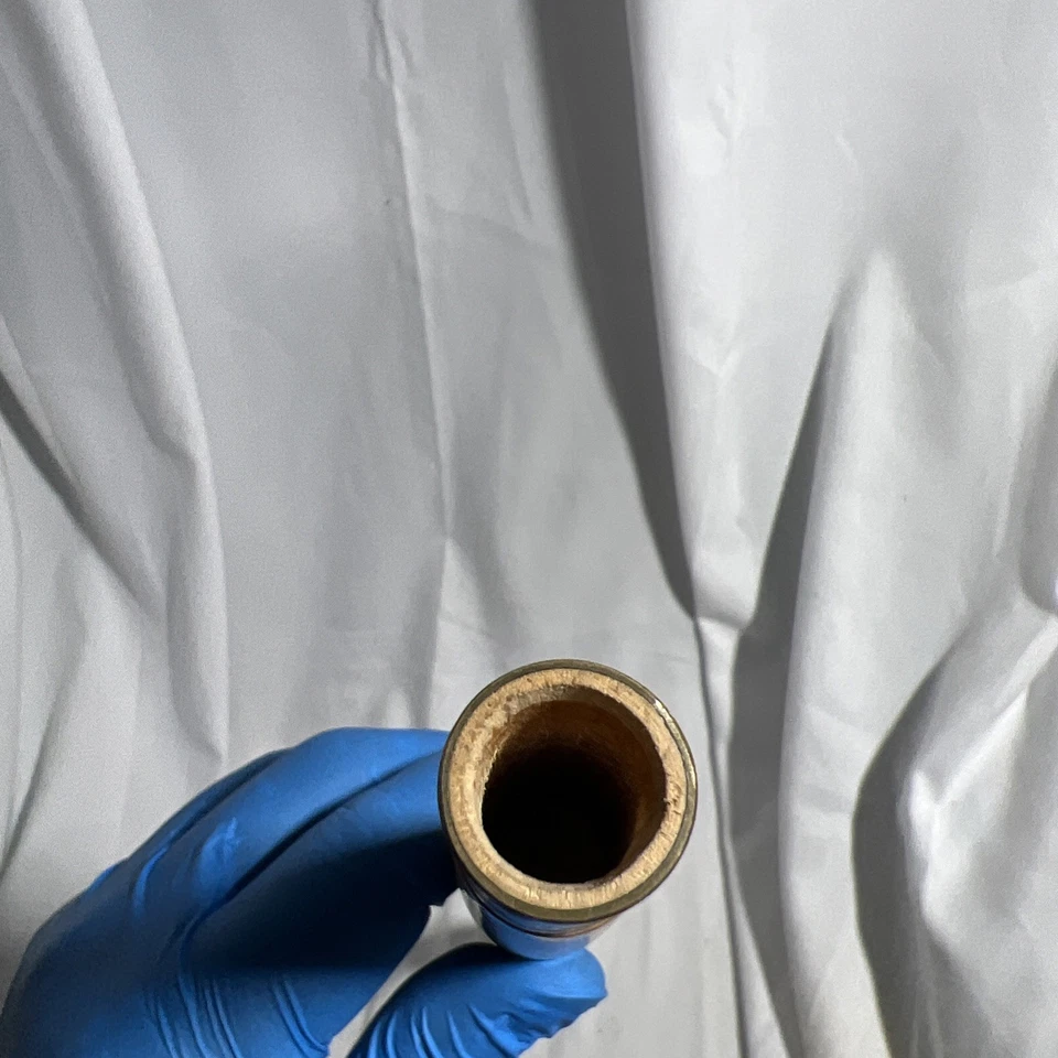 Flauta musical de madera de bambú indio hecho a mano marrón instrumento musical clásico Foto 4 de 4