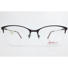Love Ellen DeGeneres Freret BWN Brown Semi-Rimless Eyeglasses Frames 53-16-140