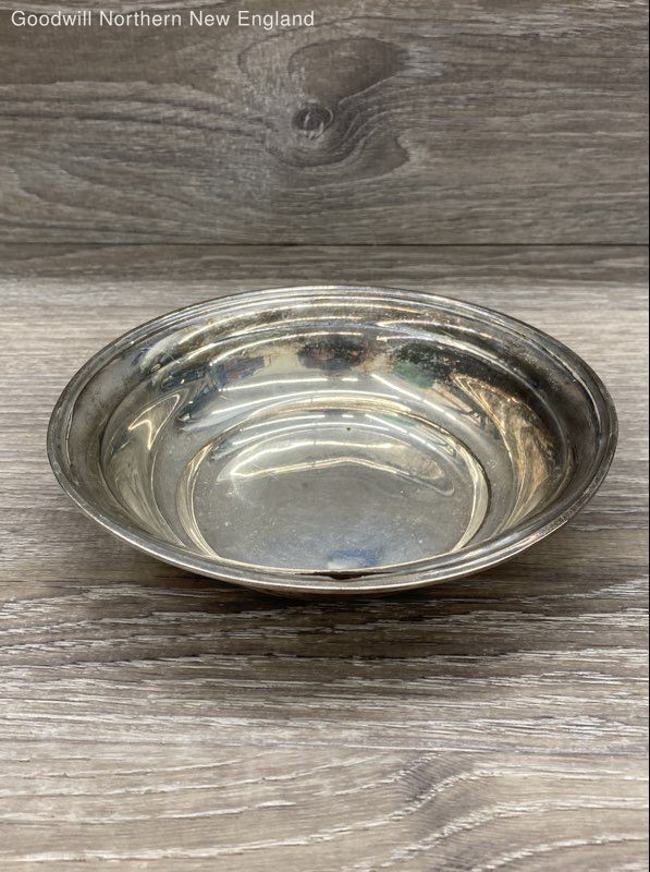Vintage Sterling Silver Gorham Basic Simple Bowl Dish Dented Worn Rim 83.56g