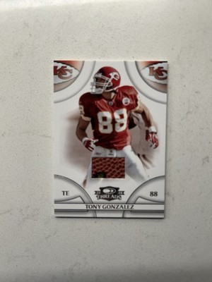 2008 THREADS Tony Gonzalez #9 GAME USED FOOTBALL BALL RELIC /250 HOF