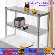 Stainless Steel Work Table Food Prep Shelf Station Commercial Kitchen Restaurant