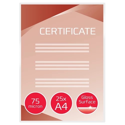 GBC Document Pouch Gloss A4 75 micron 3740489