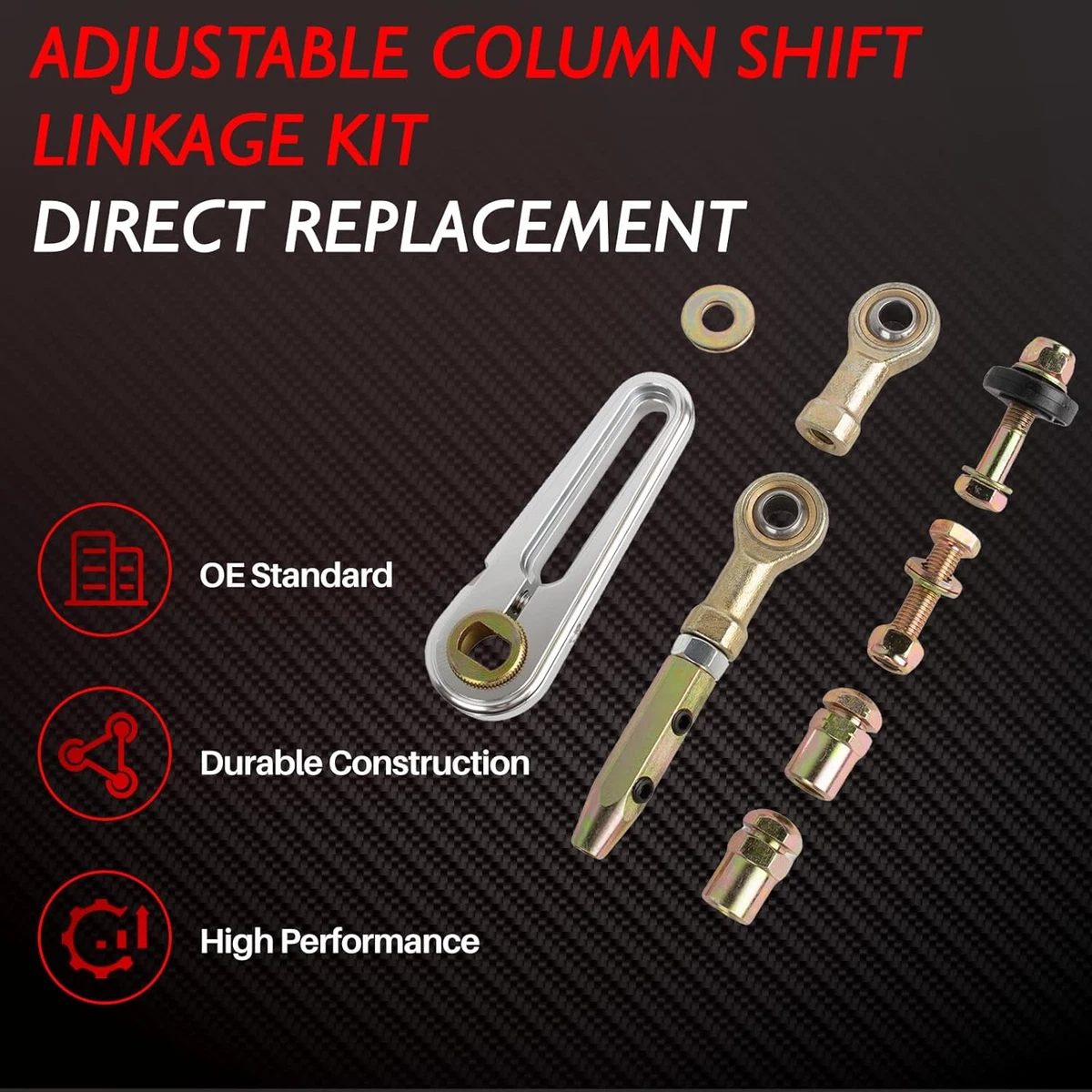 21" Adjustable Column Shift Linkage Kit ACA-1800 For GM TH-350 TH-400 4L60 4L60E