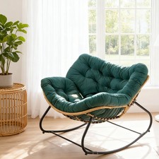 Large Bird's Nest Rocking Chair with Thick Cushion
